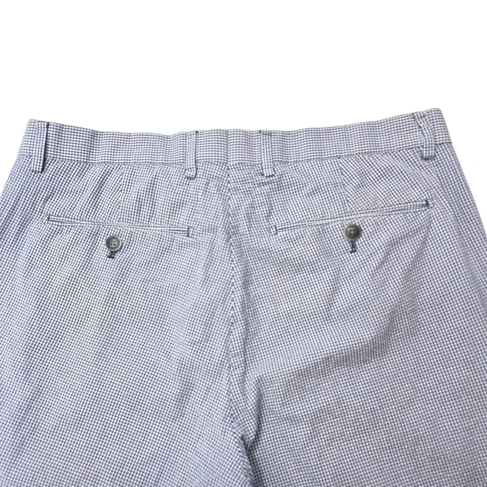 Banana Republic Chino Pants 32x32 Mens‎ Blue Check Modern Slim Fit Seersucker
